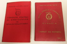 Comunism Carnete membru - Uniunea Generala si Consiliul Central ale Sindicatelor foto