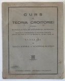 CURS DE TEORIA CROITORIEI PENTRU FETE DIN INVATAMANTUL PROFESIONAL , CLASA A -IV -A de TEREZA POPESCU si ECATERINA FLAVIAN , 1938 , PREZINTA URME