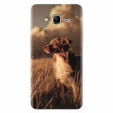 Husa silicon pentru Samsung Grand Prime, Alone Dog Animal In Grass
