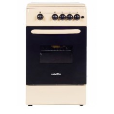 Aragaz pe gaz NobelTek NLT 5602B/G1, 4 arzatoare, siguranta plita si cuptor, aprindere electrica, 50 x 60 cm, bej foto