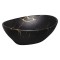 Lavoar KR-707 cu design ceramic negru și auriu, cu model din marmură