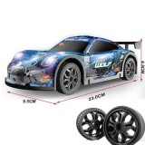 Masina cu telecomanda Drift Racing Car, corp luminos, roti rezerva, incarcare USB, acumulator inclus 3.7V