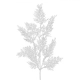 Ramură Decorativă Crăciun Brad, Glitter Alb, 62x23 cm, Oem