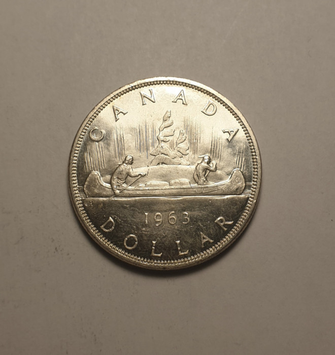 Canada 1 Dollar 1963 Piesa Frumoasa de Argint