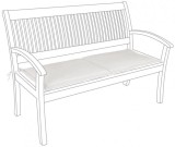 Cumpara ieftin Perna banca gradina textil crem 115x47x3 cm
