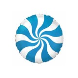 Balon Folie Rotund Candy Albastru 45 cm