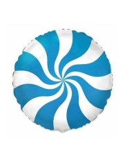 Balon Folie Rotund Candy Albastru 45 cm foto