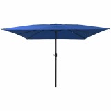 Umbrelă de grădină pătrată 295 x 295 cm Albastru Azur