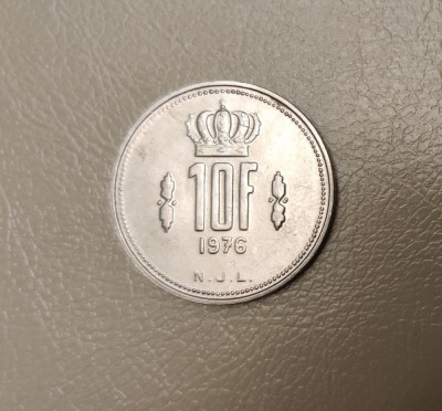Luxemburg - 10 Franci / francs (1976) monedă s068 foto