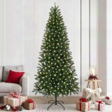 Cumpara ieftin Brad de Crăciun artificial cu 300 LED Verde 240 cm PE și PVC