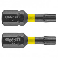 Set biti de impact TX20X25mm 1/4" 2buc. GRAPHITE 56H513 HardWork ToolsRange