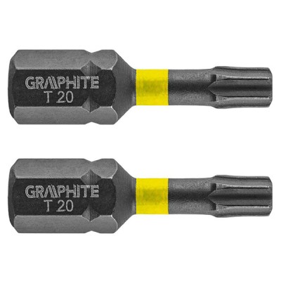 Set biti de impact TX20X25mm 1/4&amp;quot; 2buc. GRAPHITE 56H513 HardWork ToolsRange foto