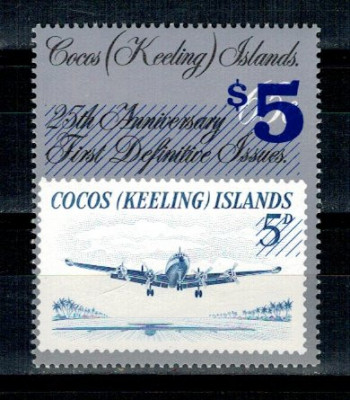 Cocos (Keeling) Islands 1990 - Avion, supratipar, neuzat foto