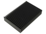 Radiator extrudat cu aripioare, aluminiu anodizat, 100x150x27 mm