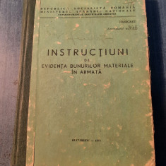 Instructiuni de evidenta bunurilor materiale in armata Ministerul Aprarii 1976