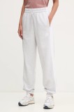 adidas pantaloni de trening Essentials femei, culoarea gri, modelator, IN6178