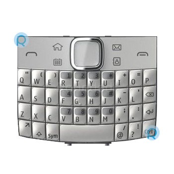 Tastatura Nokia E6-00 QWERTY argintie foto