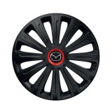 Cumpara ieftin Set 4 capace roti Negre Cu Inel Rosu Trend R14 pentru gama auto Mazda, Autohelix MSA