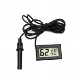 Termometru Electronic Multifunctional pentru Acvariu cu Afisaj LCD, Culoare Negru, Palmonix