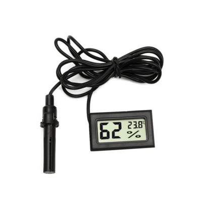 Termometru Electronic Multifunctional pentru Acvariu cu Afisaj LCD, Culoare Negru foto