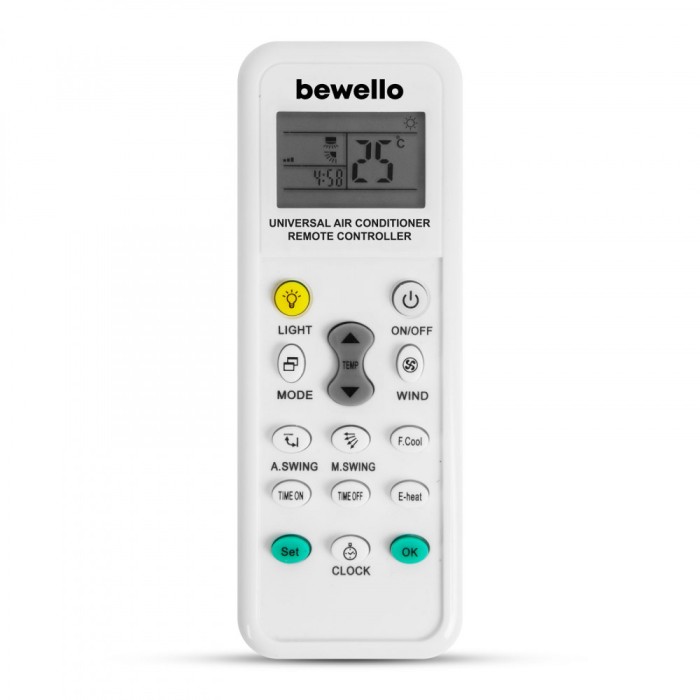 Telecomanda universala pentru aer conditionat - 1000 &icirc;n 1 - 2 x AAA - alb Best CarHome