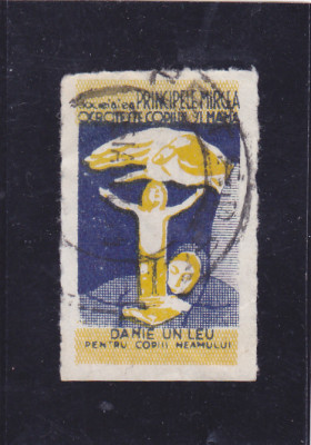 1924 Romania - Societatea Principele Mircea DANE UN LEU PENTRU COPII NEAM.STAMPI foto
