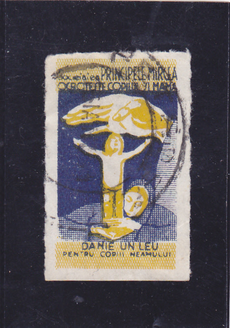 1924 Romania - Societatea Principele Mircea DANE UN LEU PENTRU COPII NEAM.STAMPI