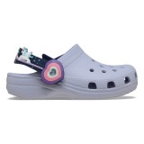 Saboti Crocs Classic Toddler Imagination Lights Back Strap Clog Mov - Frosted Grape