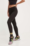 Puma colanți Essentials+ Metallic femei, culoarea negru, cu imprimeu 848307