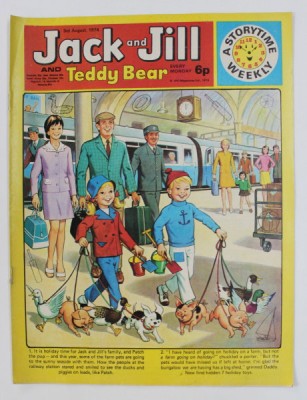 JACK AND JILL AND TEDDY BEAR , ` REVISTA CU BENZI DESENATE PENTRU COPII , 3 AUGUST , 1974 foto