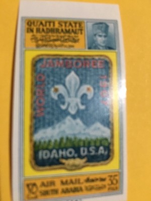 QU&amp;#039;AITI STATE IN HADHRAMAUT 1967, WORLD JAMBOREE - IMPERF. MNH foto