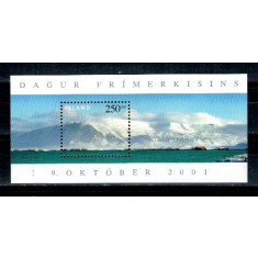 Islanda 2001 - Ziua marcii postale, colita neuzata