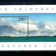 Islanda 2001 - Ziua marcii postale, colita neuzata