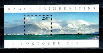 Islanda 2001 - Ziua marcii postale, colita neuzata foto
