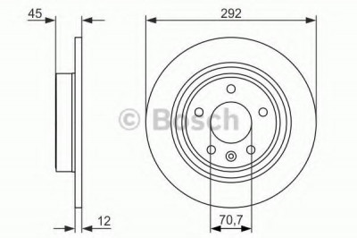 Disc frana CHEVROLET CRUZE Hatchback (J305) (2011 - 2016) BOSCH 0 986 479 C58 foto