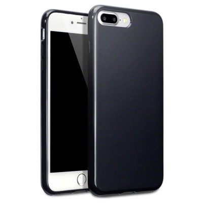 Husa iPhone 8 / iphone 7 tip carcasa slim din silicon mat, Negru foto