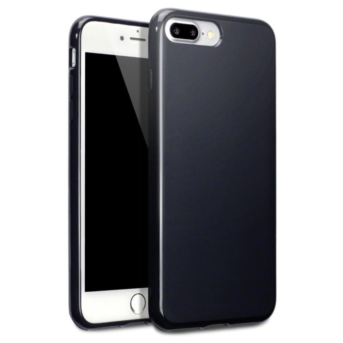Husa iPhone 8 / iphone 7 tip carcasa slim din silicon mat, Negru