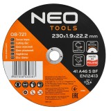 Set 25 discuri de taiere pentru metal si INOX 230x1,9x22,2 mm NEO TOOLS