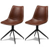 Set of 2 Light Brown Dining Chairs Isabel