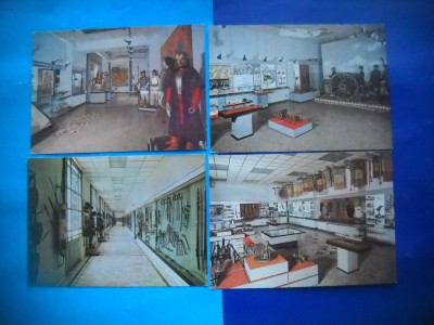 HOPCT LOT 1974 MUZEUL ISTORIE NATIONAL BUCURESTI -4 CARTI POSTALE-NECIRCULATE foto
