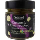 Masline Verzi Afumate cu Lamaie si Coriandru 220g