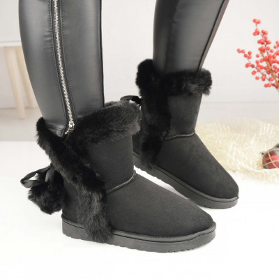 Cizme Tip Ugg De Dama 2341 Negre foto