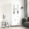 VidaXL Dulap &icirc;nalt, alb, 69,5x34x180 cm, lemn compozit