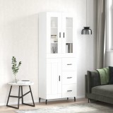 vidaXL Dulap &icirc;nalt, alb, 69,5x34x180 cm, lemn compozit