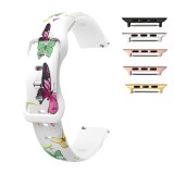 Curea silicon, compatibila Apple Watch 10, 42mm, Quick Release, Spring Butterfly