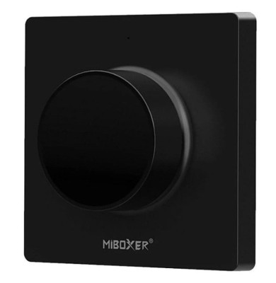 Telecomanda de perete MiBoxer, K1-B, 2.4Ghz cu buton rotativ, dual white monocolor, negru foto