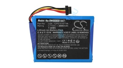 &amp;Icirc;nlocuire baterie GPS VHBW pentru TomTom UZ6, 1CP515161HR - 2000 mAh, 3,7 V foto
