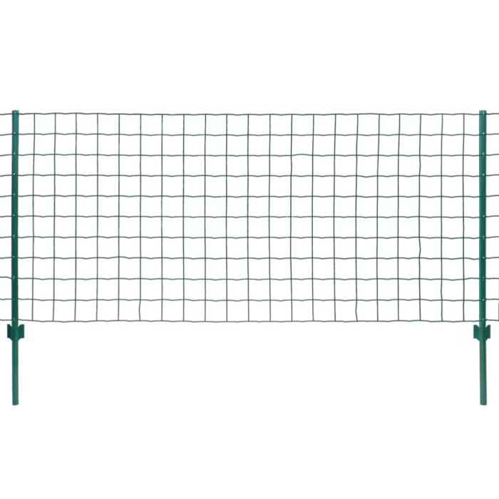 vidaXL Gard Euro, verde, 20 x 0,8 m, oțel