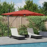 Cumpara ieftin Umbra Parasol Cantilever Roma cu LED-uri - , Terracotta, 286 x 285 x 270 cm, Aluminiu