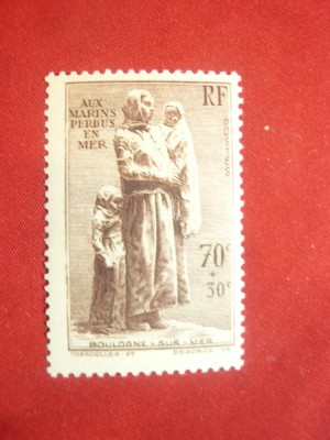 Serie 1 valoare Franta 1939 -Pt.Monument al Marinarilor Pierduti in Mare foto